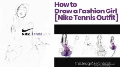 How to Draw a Fashion Girl [Nike Tennis Outfit]