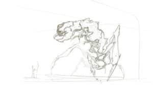 Creature drawing on tablet