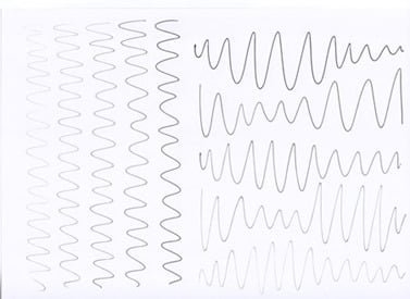 How to draw curves testing pen pressure with a ballpoint pen