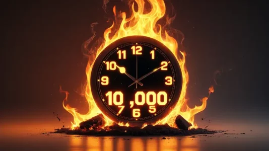 Rule of 10000 hours clock burns