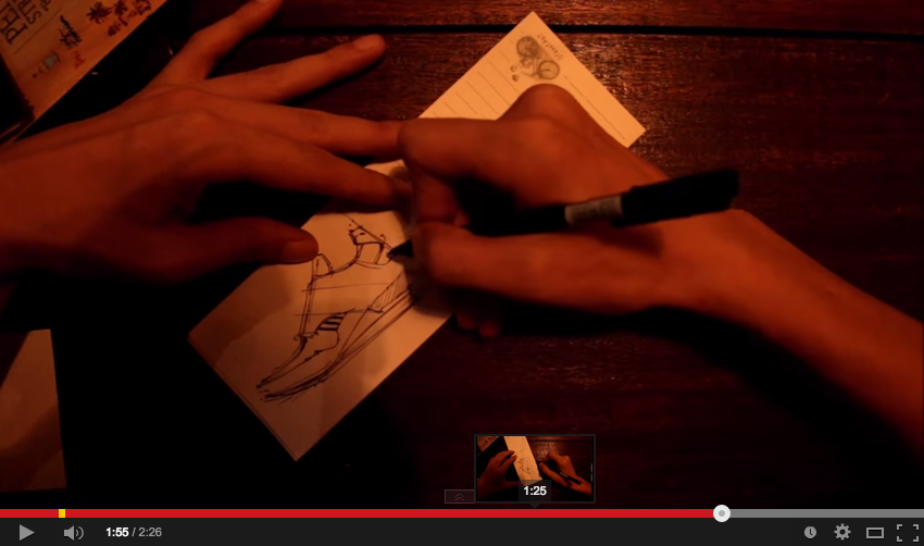 2min Two video SKETCHING Y-3 ADIDAS Sneakers