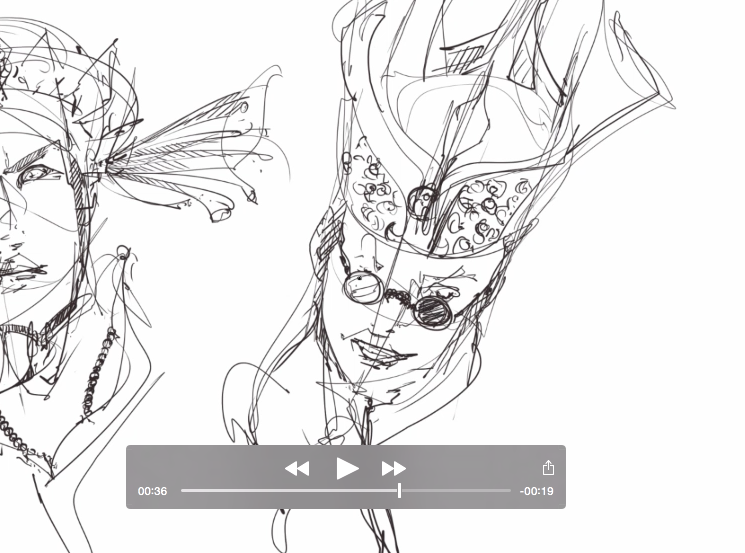 Sketch with fluid lines |TIP61