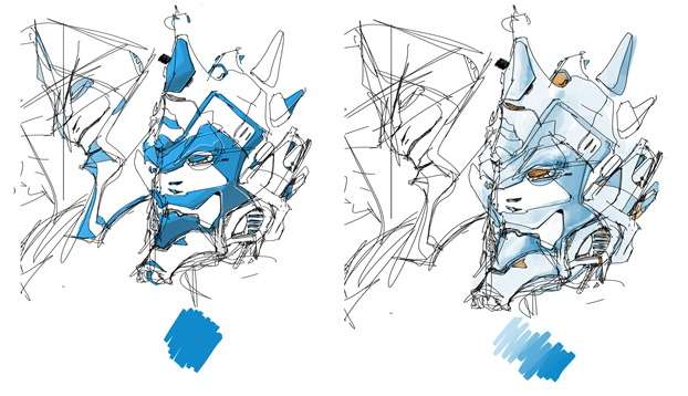 Pen pressure comparison on Photoshop