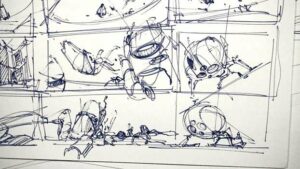 Drawing concept art thumbnail environment