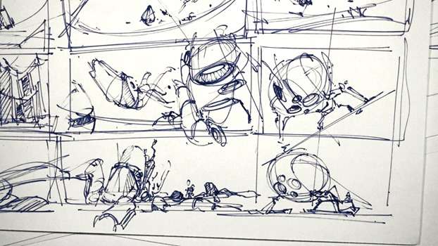 Drawing concept art thumbnail environment