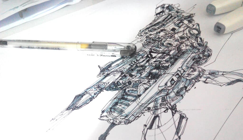 Sketch with reference pictures is not cheating (concept art)