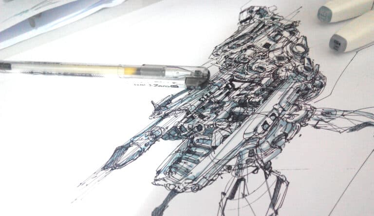 Sketch with reference pictures is not cheating (concept art)
