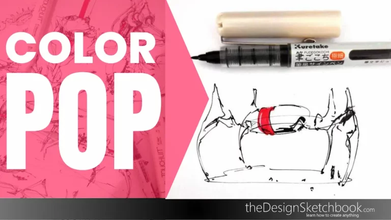 TIP 86 How to Use a Pop of Colour to Guide Your Audience’s Eyes in Design Sketching