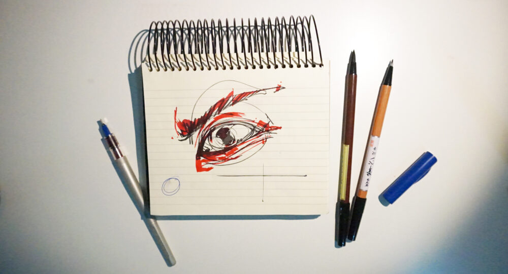 Eye calligraphy pilot parallel thedesignsketchbook a