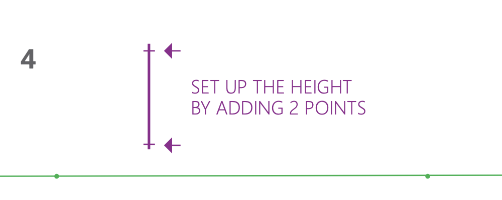 how to draw a cube 2-point perspective - Step 4 set up height