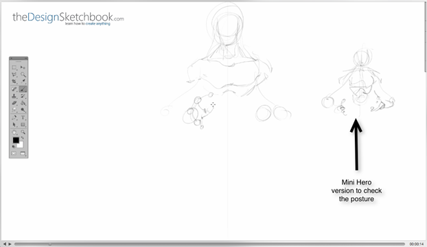 3 Use a mini hero as a quick preview - Concept art