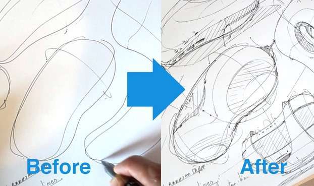 Draw Anything : before after result with the random product technique