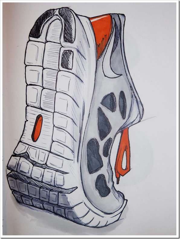 Hippolyte Lucas Nike Free I copied this shoe from an other sketch one year ago. I find it rather good !