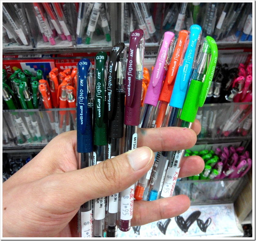 Pen signo Mitsubishi -the design sketchbook Colour selection