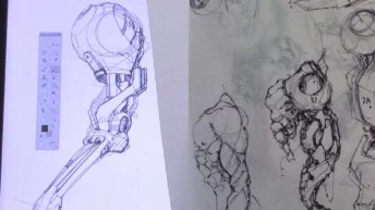 Robot arm sketch by Chou-Tac Chung