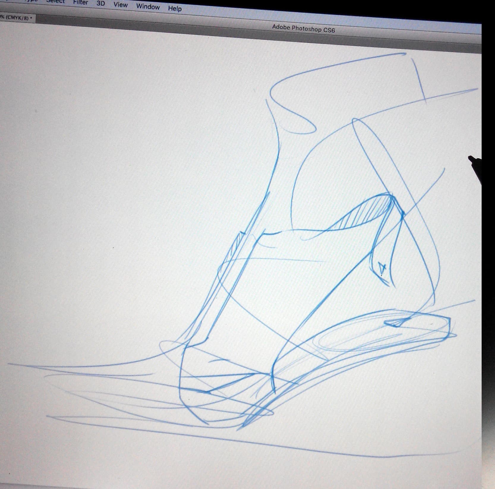 Adidas sketch sneaker The Design Sketchbook Photoshop on Wacom Cintiq