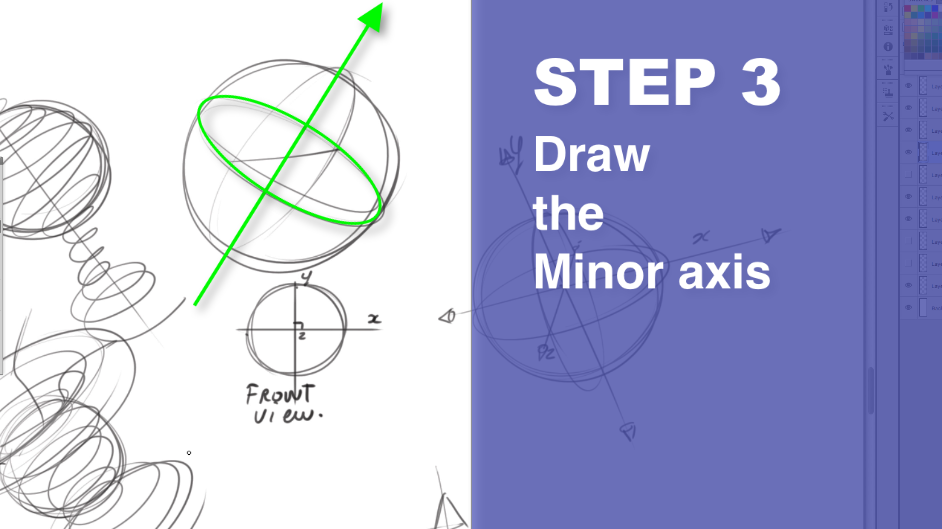 How to draw a sphere - The Design sketchbook Step 5