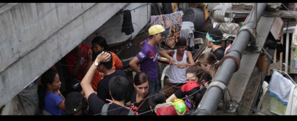 Families live under bridges