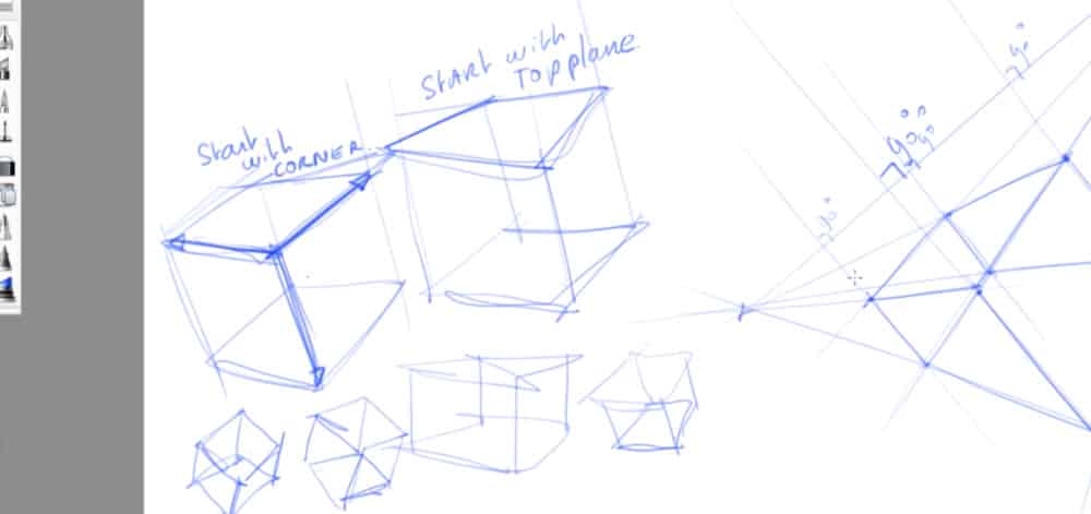 How to draw basic 3d volumes - cone - cube - cylinder - the design sketchbook - q