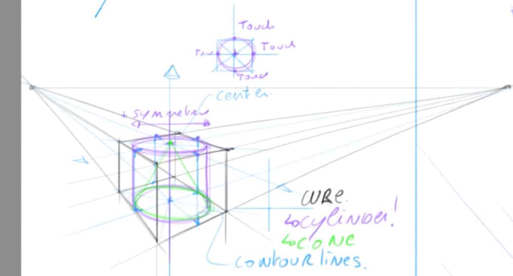 How to draw basic 3d volumes - cone - cube - cylinder - the design sketchbook - t