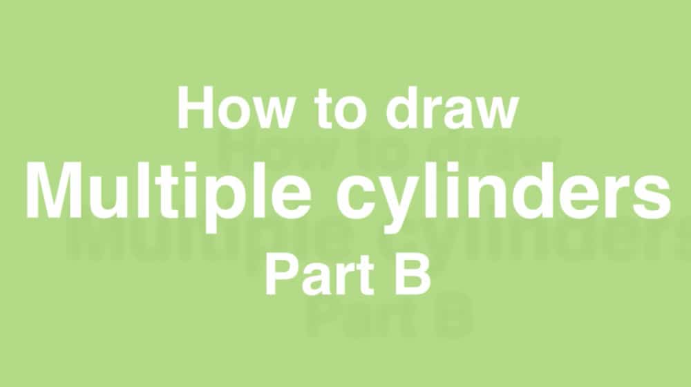 How to draw multiple cylinders- design sketching Part B a