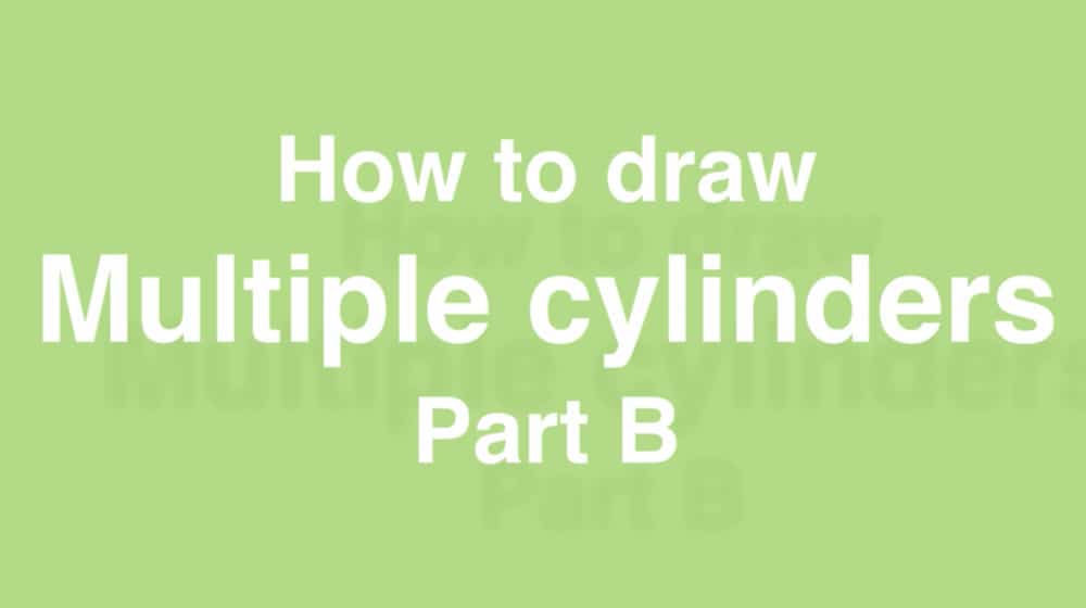 How to draw multiple cylinders- design sketching Part B a