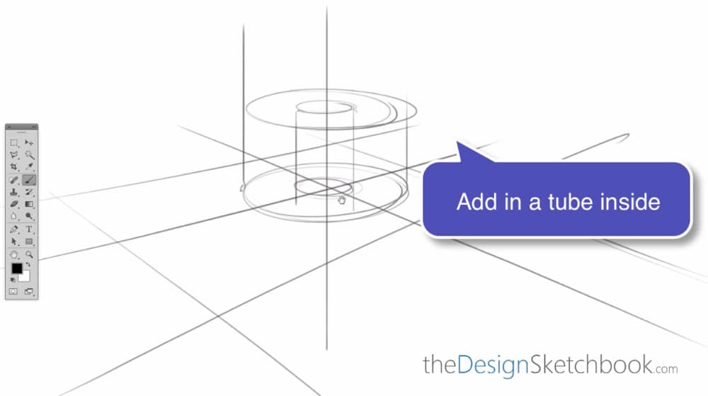 How to draw multiple cylinders- design sketching Part B g