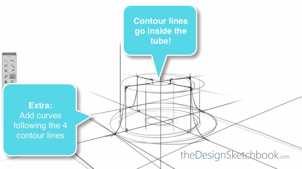 How to draw multiple cylinders- design sketching Part B j