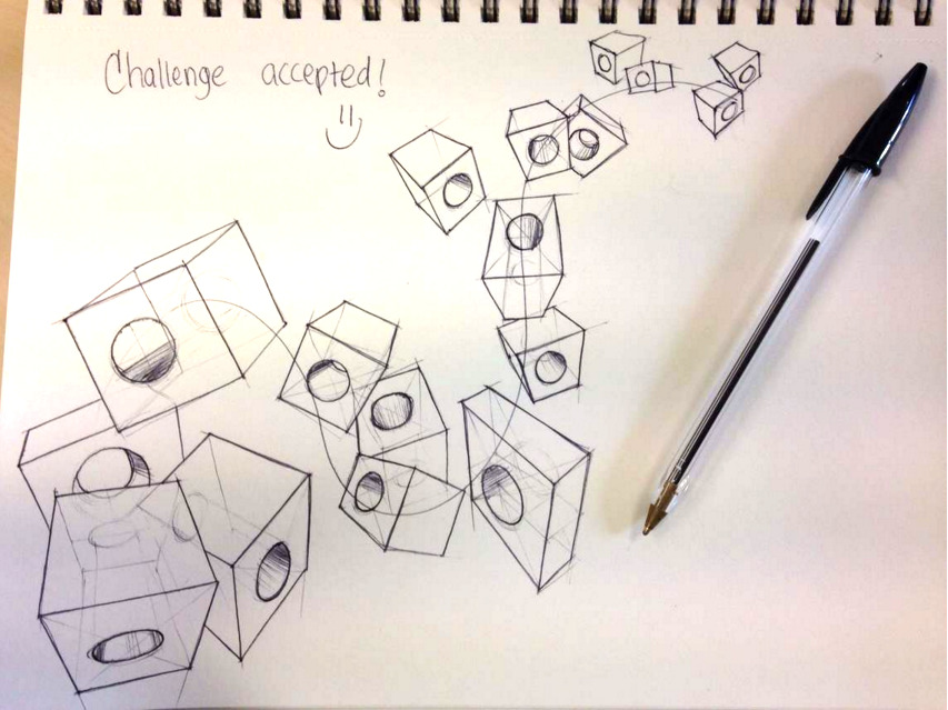 Leonardo penaranda cubes sketch like the pros the design sketchbook circles