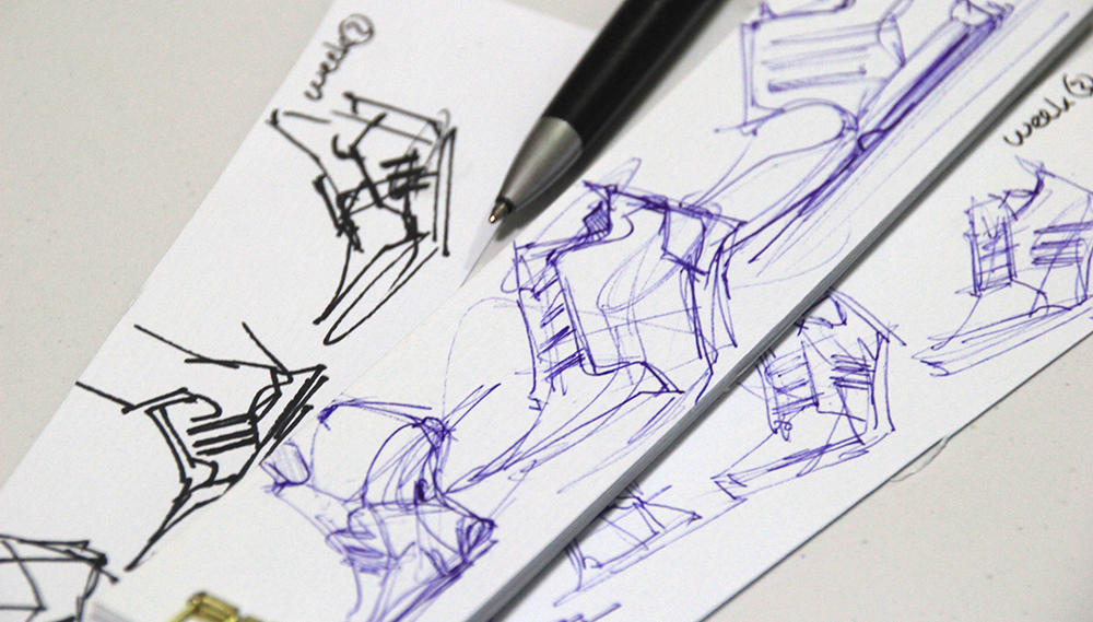 Adidas sneaker ball point pen design sketching the design sketchbook chou tac chung c