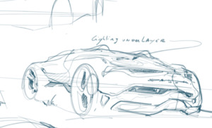 Draw a car on graphic tablet