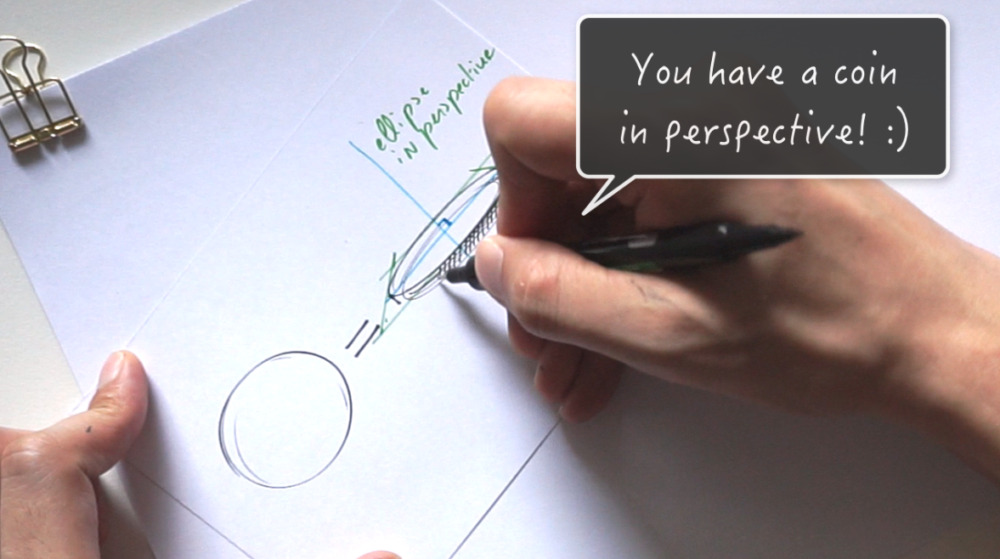 How to draw a coin The 1 miute tutorial-Industrial Design sketching-Blog f