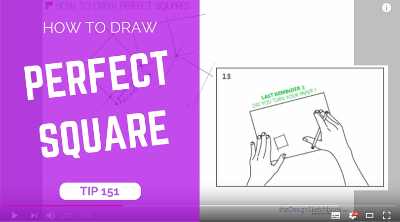 Tip how to draw a perfect square the design sketchbook product and industrial design sketching