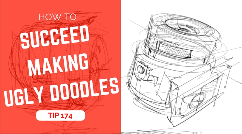 Tip how to succeed making ugly doodles the design sketchbook product design and industrial design sketching tutorial