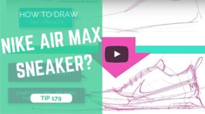 How to draw the Nike Air Max | The Sneaker 1 minute sketching tutorial