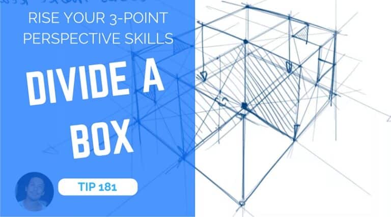 How to Divide a Box with 3-Point Perspective!