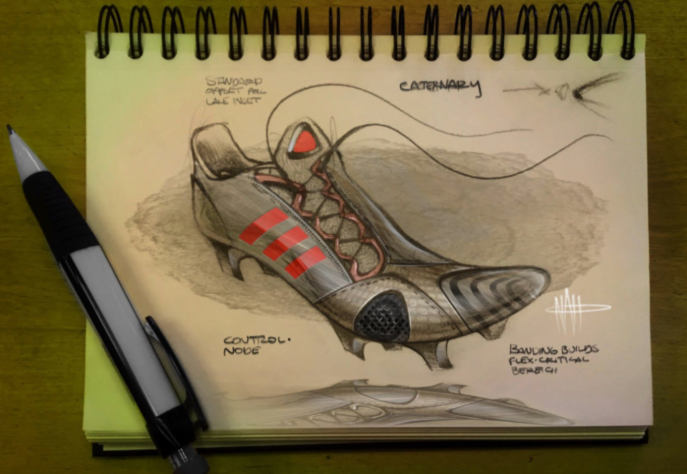 Noah Sussman sketching Adidas Footwear