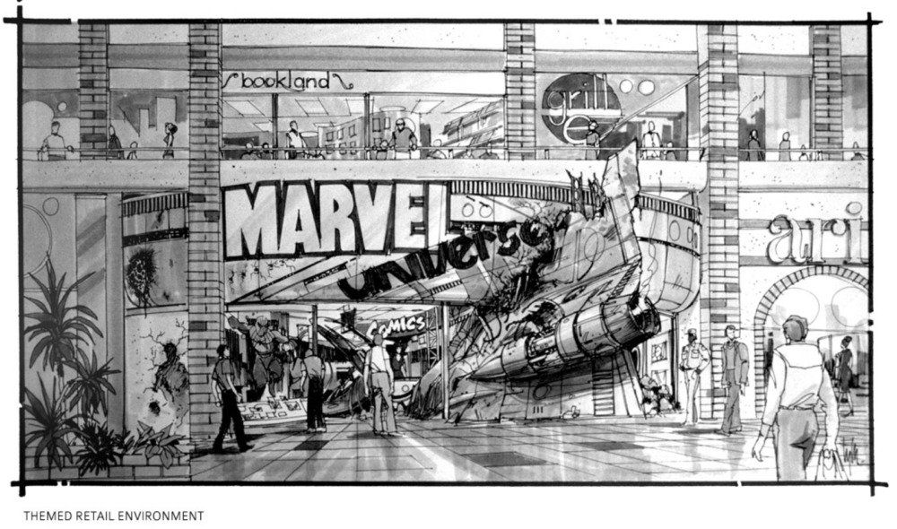 Marvel retail store drawing - Edward Eyth