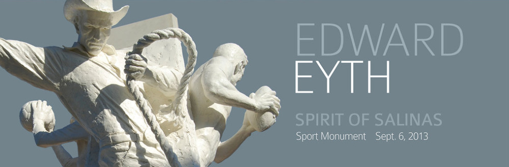 Edward Eyth Design sketching Sculpture cow boy spirit of salinas