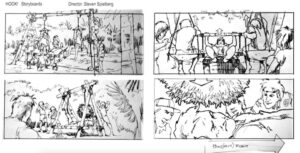 Edward Eyth Design sketching Steven Spielberg HOOK Storyboards
