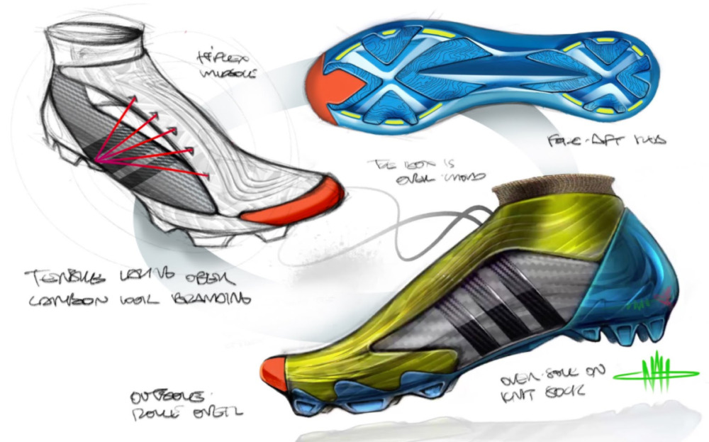 Noah Sussman Sports Product designer Footwear boost sketching