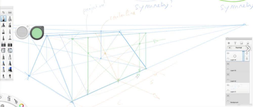 Chou-Tac Product design sketch the design sketchbook bring your sketch alive tutorial Sketchbook Pro Construction lines b.png