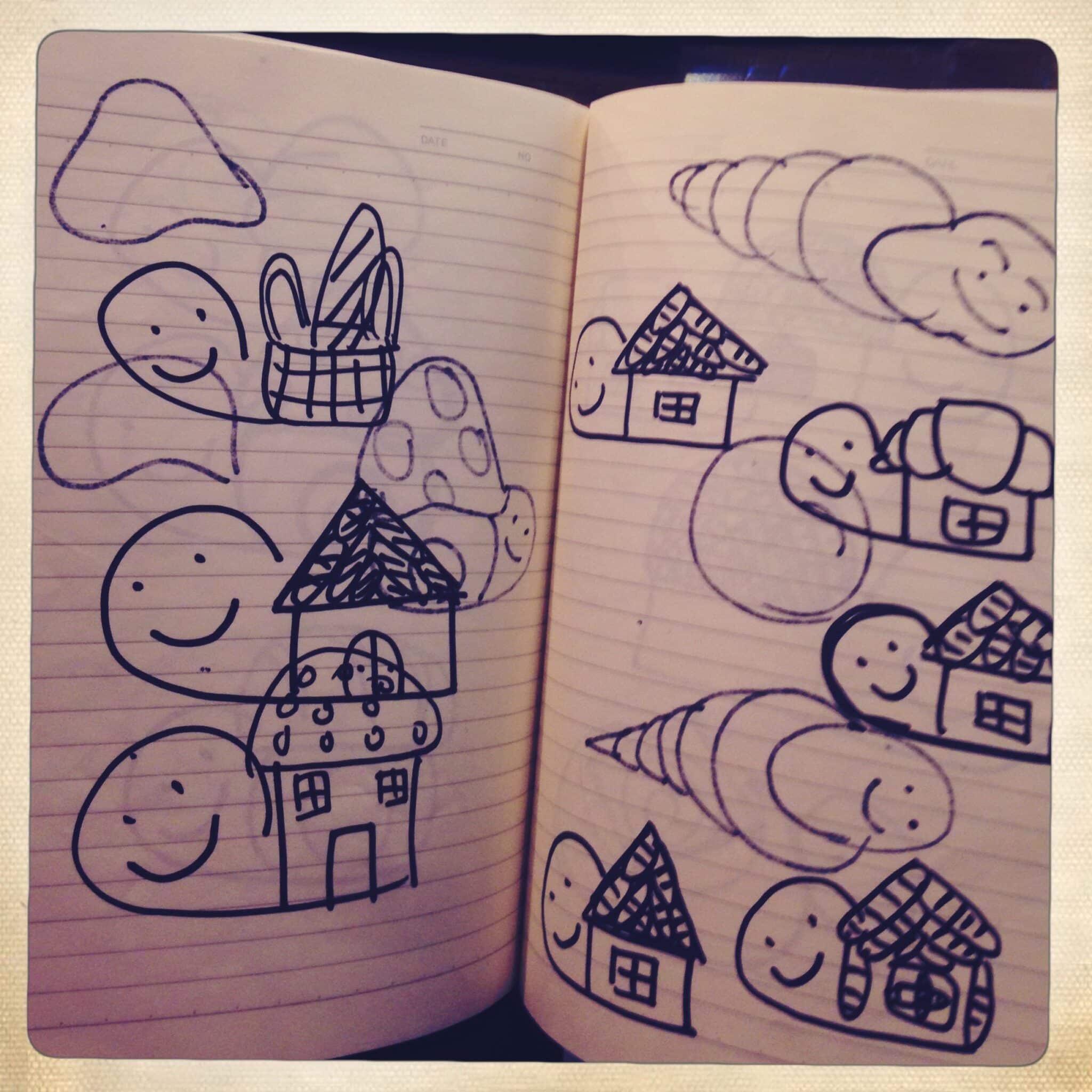 Drawing snail for the bakery logo
