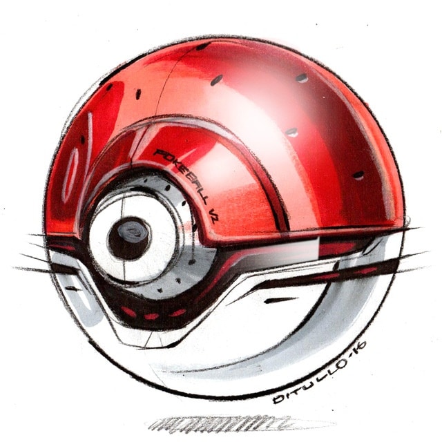 Michael DiTullo Design Sketching Sketchbook MD PokeBall