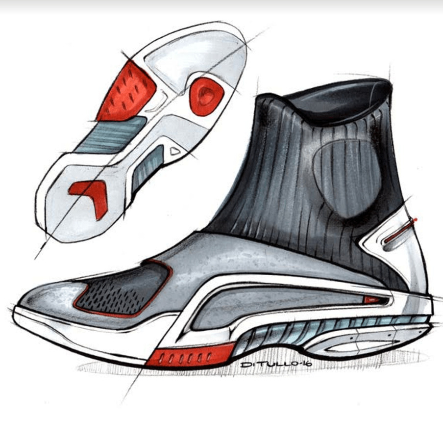 Michael DiTullo Design Sketching Sketchbook Sneaker hi socks