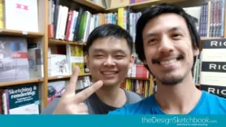 At Basheer Graphics bookstore (Singapore) with John