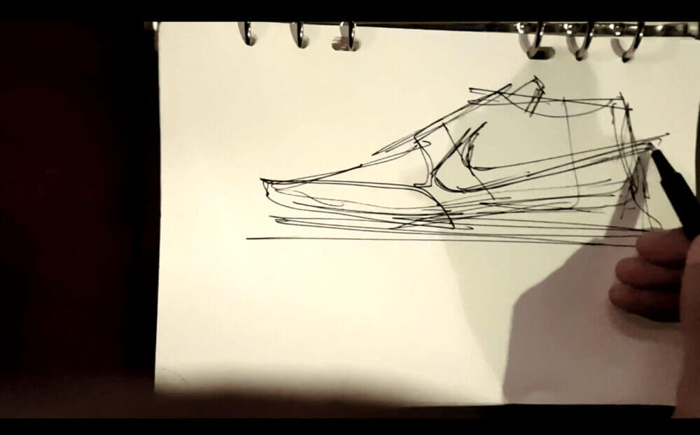 Draw the Nike Swoosh with dycnamism ! 