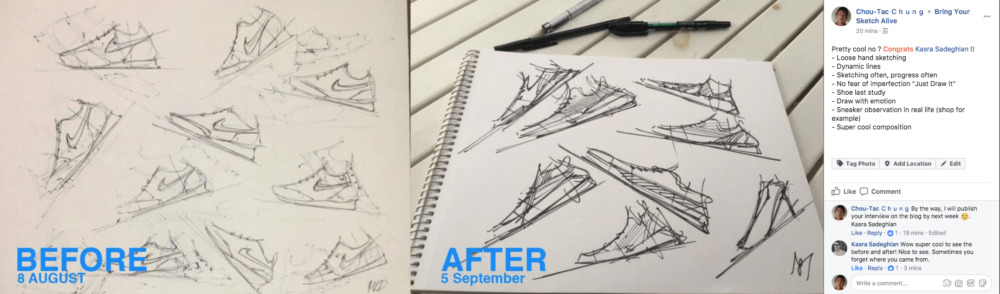 How Kasra did a big jump in his sketching skills in less 1 month
