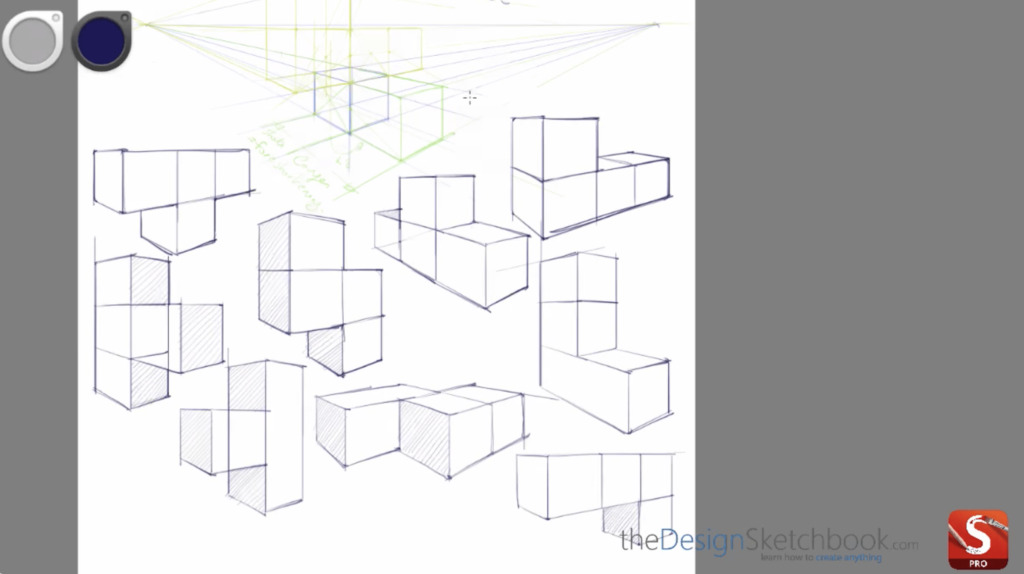 How to draw a d cube in perspective with the cube mania challenge part tetris