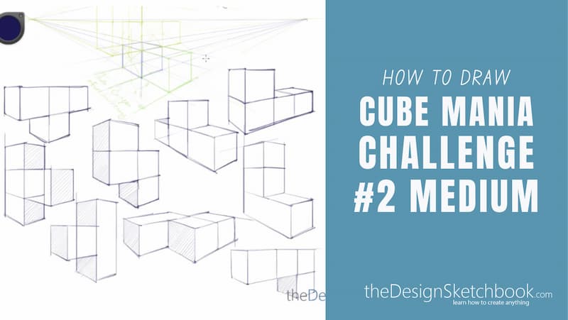 How to draw cube mania challenge 2 medium connect the volumes in perspective